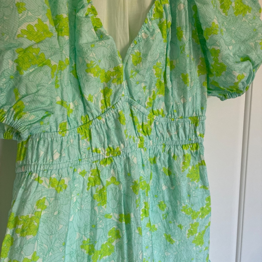 Vineyard Vines spring floral puff sleeve mini dress M - Picture 6 of 13
